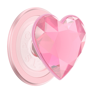 Pink Crystal Heart PopGrip for MagSafe, PopSockets