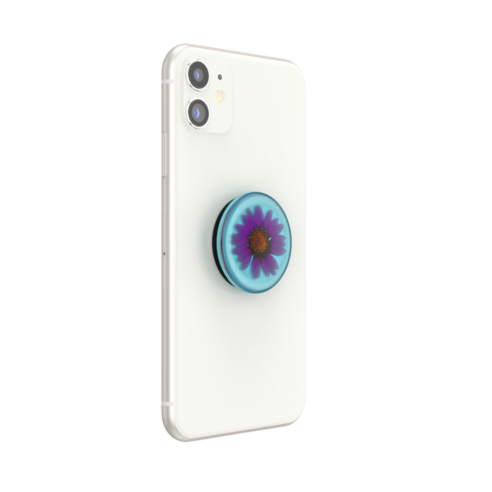 Purple Daisy Pressed Flower PopGrip, PopSockets